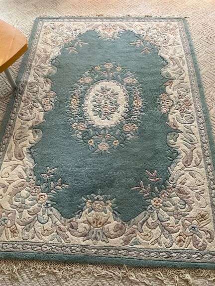 Hand-Tufted Wool and Cotton Carpet, 63” x 98”, Made in India