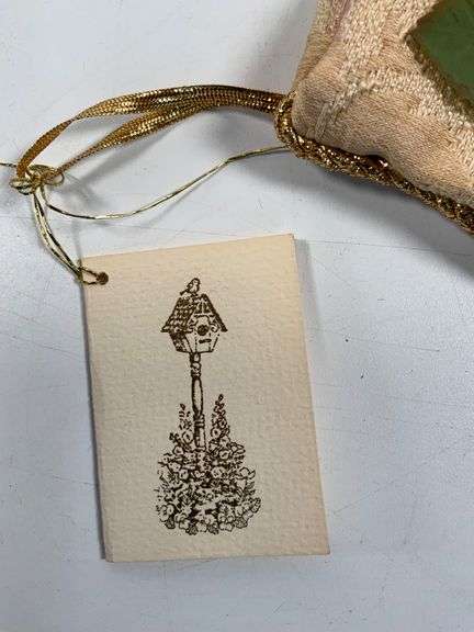 4 Floral Christmas Stockings With Gold Accents