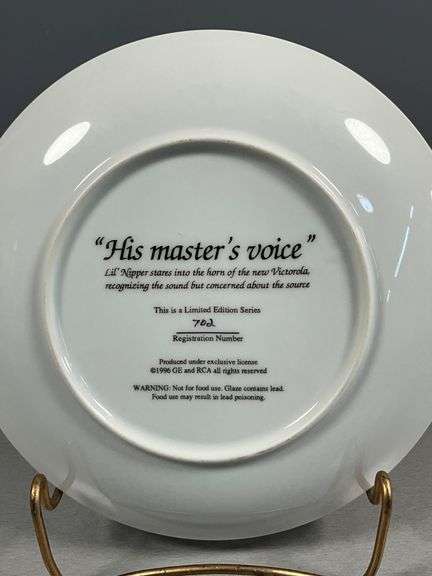 His Master’s Voice Limited Edition Collectible Plate