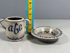 Alphabet Two-Piece Pottery Set by Rowe Pottery Works