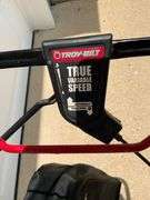 Troy-Bilt 21-Inch Self-Propelled Lawn Mower with Rear Bag and Mulching Capability
