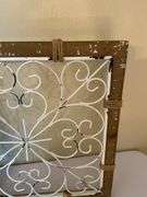 Decorative Wooden Window Frame and Metal-Wood Sign