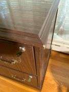 Two-Drawer Locking Wooden File Cabinet with Hardware