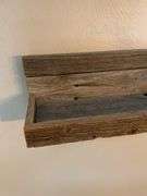 Rustic Barnwood Wall Shelves in Natural Wood Finish