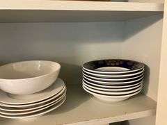Pier 1 Dinnerware with Plates, Bowls, and Mugs