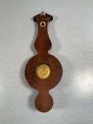 Taylor Mahogany Wall Stormoguide and Thermometer with Inlay Decoration