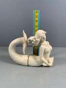 Two-Piece Sculptural Mermaid Bookends With Tail and Upper Body