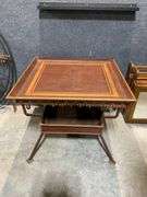 Metal Table with Decorative Trim