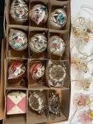 Christmas Tree Ornaments Including Glass Baubles and Figurines