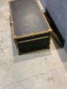 Vintage-Style Black Trunk With Metal Hardware