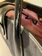 Dooney & Bourke Monogrammed Fabric Tote Bag With Leather Handles and Pink Interior