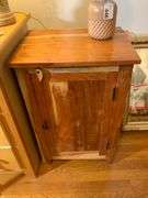 Wooden Cabinet With Single Door and Interior Shelf