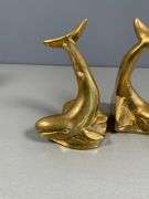 Brass Whale Bookends