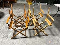 Four Wooden Folding Directors Chairs