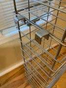 Metal Grid Shelves with Open Wire Design