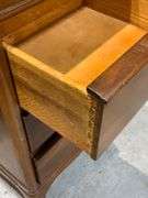MCM Wooden Three-Drawer Nightstand with Dovetail Construction