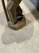 Barefoot Traveler Hand-Carved Wooden Statue of Man Carrying Baskets