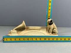 Victor Statuette Featuring Dog and Gramophone