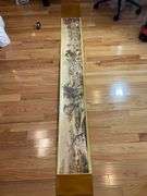 Hand-Painted Scroll with Pastoral Scene, 108” x 11.25”