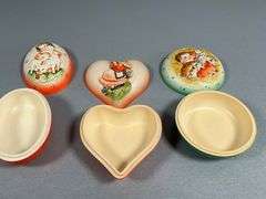 Three ANRI Italy Hand-Painted Resin Trinket Boxes by F. Ferrandiz