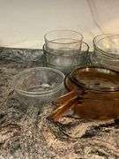 Clear and Amber Glass Cookware