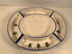 Studio Nova Frosty Snowman Divided Serving Dish Set