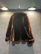 Brown Faux Fur Coat With Checked Lining