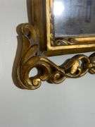 Ornate Gilded Wooden Mirror with Carved Decorative Frame
