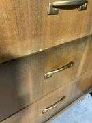 1953 MCM Chinchilla 4 Drawer Chest with Brass Colored Handles