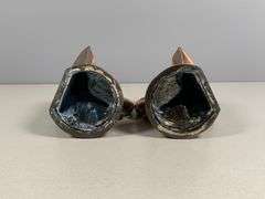 Elephant Head Metal Bookends with a Bronze-Like Finish