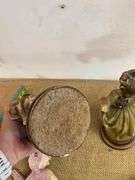 Four Chalkware Figurines Including Boy, Girl, and Two Reclining Cherubs
