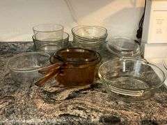 Clear and Amber Glass Cookware