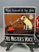 ‘His Master’s Voice’ Metal Signs Featuring Nipper