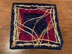 Square Scarf with Belt and Chain Print Design