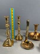 Brass Candlesticks and Decorative Items