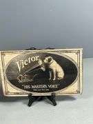 Victor Phonograph Signs Featuring ‘His Master’s Voice’ and Christmas Promotion