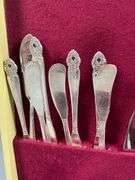 Prestige Silverplate Flatware Set with Wooden Storage Case