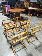 Four Wooden Folding Directors Chairs