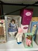 Porcelain Dolls, Boxes, and Doll Accessories