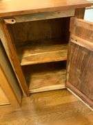 Wooden Cabinet With Single Door and Interior Shelf