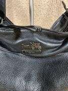Coach Black Leather Handbag With Chain Straps