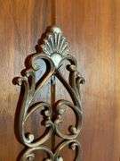Wall-Mounted Metal Double-Candle Holder With Crystal Accents