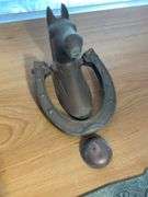 Horse Head Door Knocker and Tack Room Sign