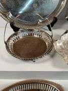 Silver-Plated  and Silver Toned Trays and Dishes by Multiple Makers