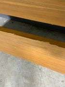 MCM Full-Size Wooden Headboard with Storage and Footboard