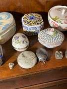 Ceramic and Metal Decorative Boxes and Small Trinket Holders