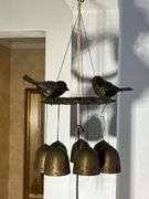 Metal Wind Chime with Bird Motif and Suspended Bells