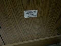Powell Oak Jewelry Armoire with Mirror and Multiple Drawers