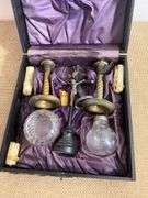 Antique Catholic Sick Call/Last Rites Kit with Box and Religious Items