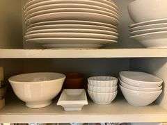 Pier 1 Dinnerware with Plates, Bowls, and Mugs